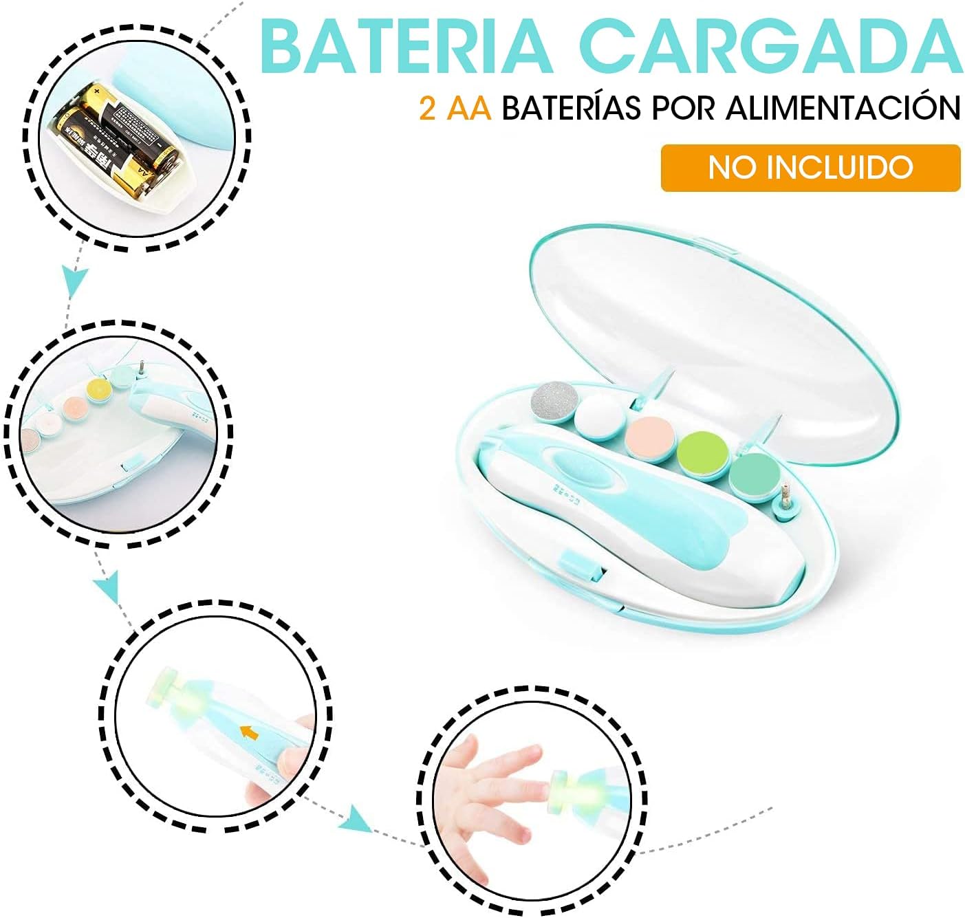 Vista 5 de Lima pulidor Uñas Bebe Electrico - Genero: Niño